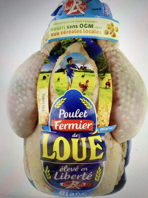 Poulet fermier blanc label rouge FERMIERS DE LOUE front packaging