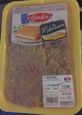 Les milanaises chapelure nature