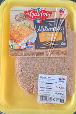 Les milanaises chapelure nature