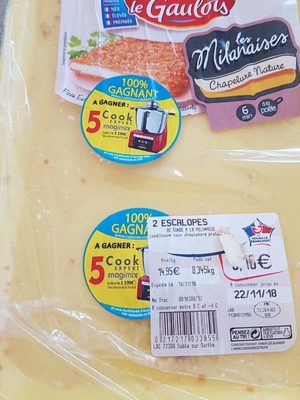 Les milanaises escalopes poulet