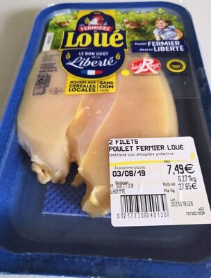 Filets de poulet fermier front packaging