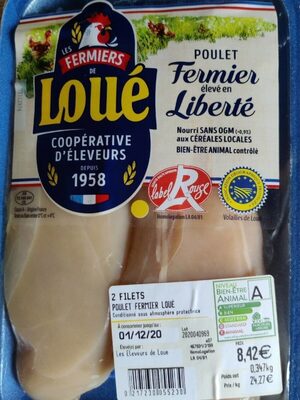 Filets de poulet fermier front packaging