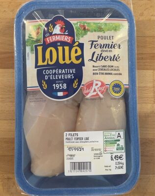 Poulet fermier élevé en liberté front packaging