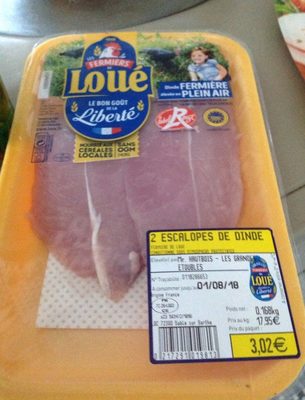 Tranches de dinde front packaging