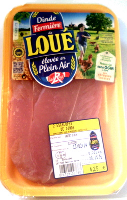 2 Escalopes de Dinde Fermière élevée en Plein Air front packaging