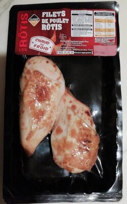 Filets de poulet rôtis front packaging