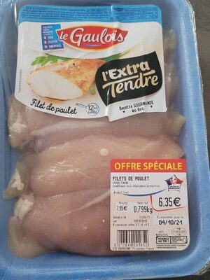 Filet de poulet front packaging