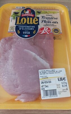 Escalopes de dinde fermière élevée en plein air