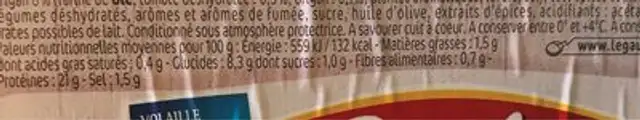 Milanaise le gaulois nutrition facts table