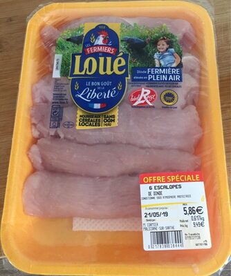 Escalopes de dinde front packaging