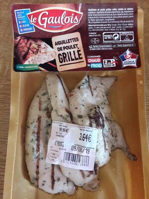 Aiguillettes de poulet grillé