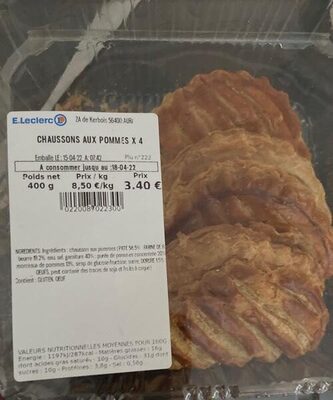 Chaussons aux pommes x4