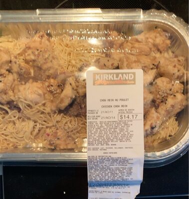 Chow mein au poulet front packaging