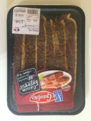 Fine tranche de filet de canard au poivre