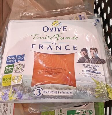 Truite fumée front packaging