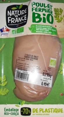 Filets de poulet fermier biologique