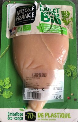 Filets de poulet fermier biologique