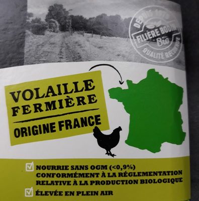 Volaille fermière ingredients label