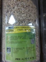 Muesli céréales et fruits secs