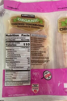Organic Chicken Tenderloins Boneless & Skinless