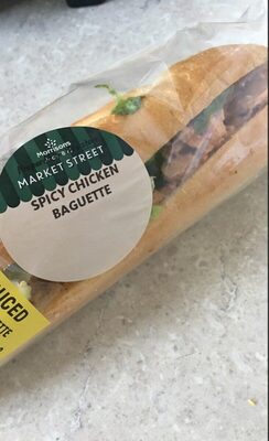 Spicy chicken baguette