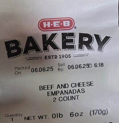 Beef And Cheese Empanadas front packaging