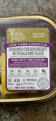 Seasoned Chicken Breast with Balsamic Glaze