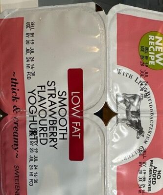 Low fat yoghurt strawberry