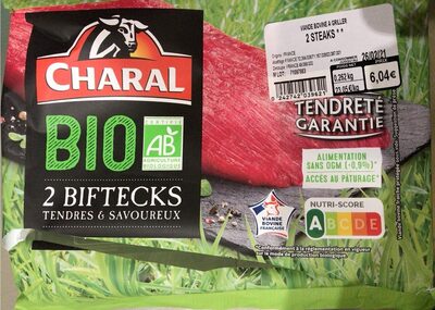 2 Biftecks BIO tendres & savoureux