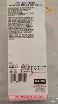 Stuffed bell peppers (beef & rice)