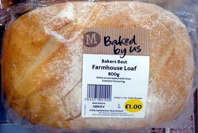 Bakers Best Farmhouse Loaf 800g