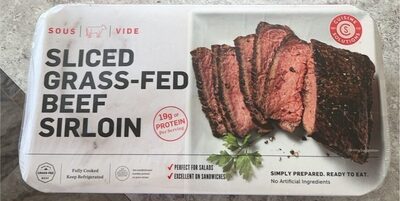 Sliced grass fed beef sirloin