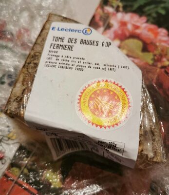 Tome des Bauges Aop fermière front packaging