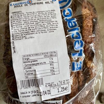 Pain de campagne malté