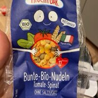 bunte Bio Nudeln Tomate spinat