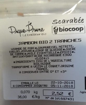 Jambon bio