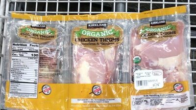 Organic chicken tighs