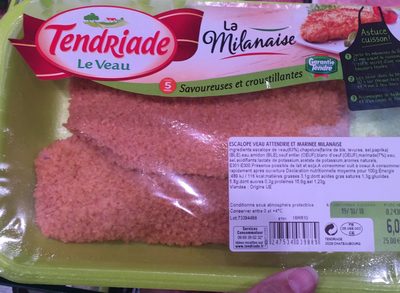 Escalope de veau milanaise front packaging