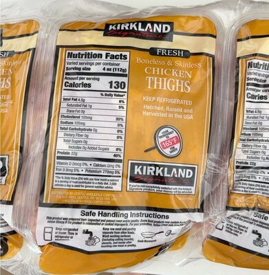 Fresh boneless and skinless chicken thighs