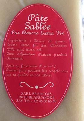 Pate sablée front packaging