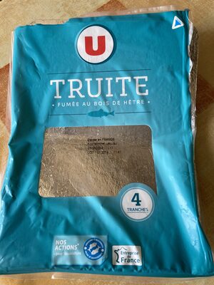 Truite fumée au bois de hêtre front packaging