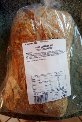 Pavé céréales bio les trois meuniers