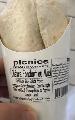 Grand wrap chèvre fondant au miel