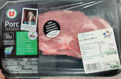 Cote échine de porc