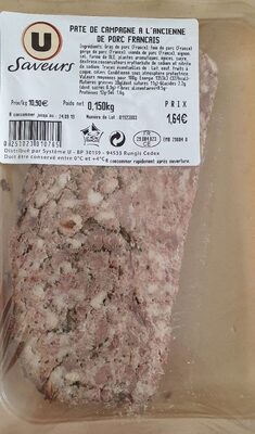 Pate de campagne a l ancienne de porc français