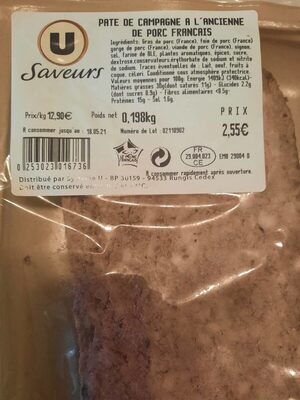 Pâté de campagne saveurs u