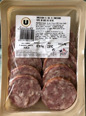 Saucisson à l’ail à l’ancienne fumé au bois de hètre 187gr