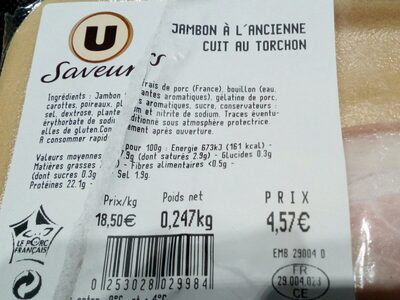 Jambon a l.ancienne cuit au torchon