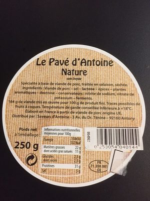 Le pavé d'Antoine