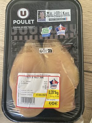 Filets de poulet jaune